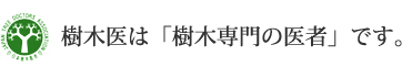 樹木医は「樹木専門の医者」です。